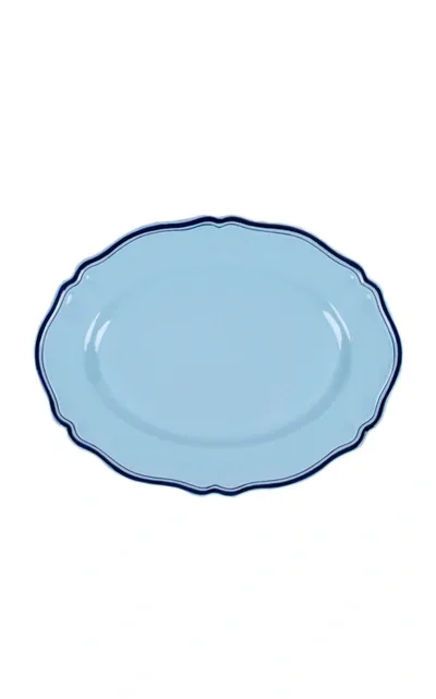 Moda Domus ; Hand-painted Ceramic Serving Plate In Blue