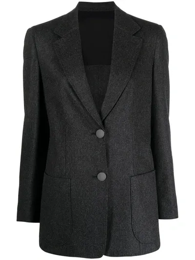 Giorgio Armani Notched-lapel Single-breasted Blazer In Grey