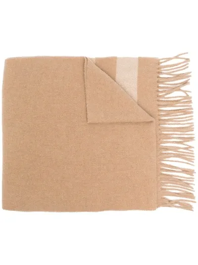 Polo Ralph Lauren Block Stripe Wool Scarf In Neutrals