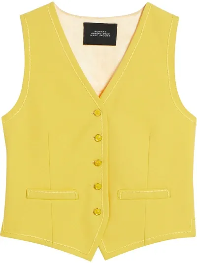 Marc Jacobs Single-breasted Wool Gilet In Yellow