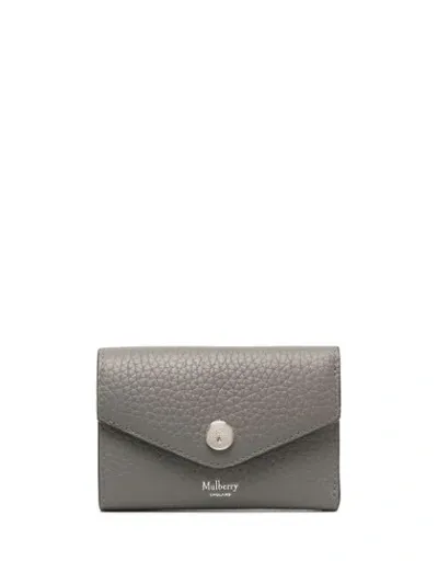 Mulberry Envelope-style Leather Wallet In Grey