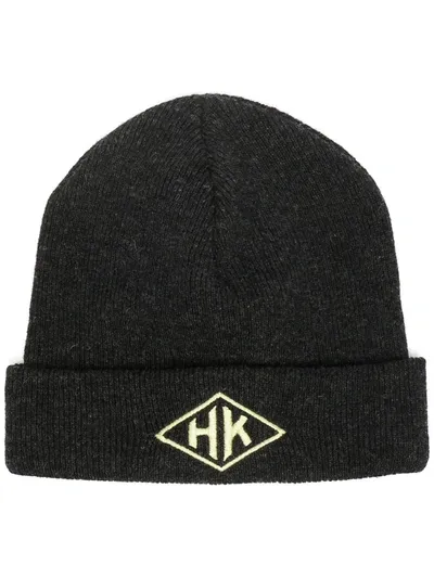 Han Kjobenhavn Logo-embroidered Beanie In Black