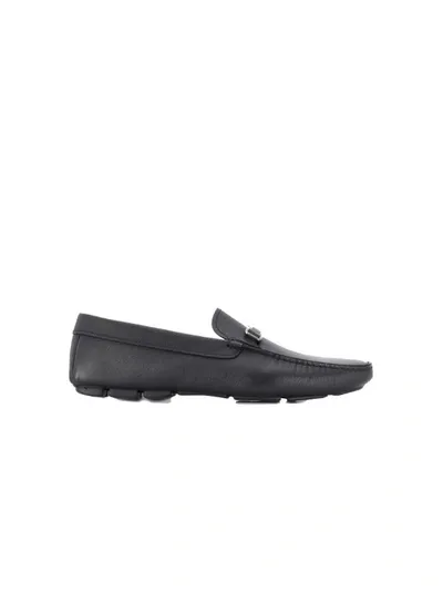 Prada Black Leather Loafers