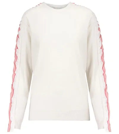 Stella Mccartney Monogram Virgin Wool Sweatshirt In Beige