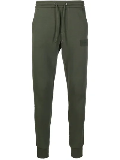 Calvin Klein Jeans Est.1978 Logo Patch Detail Slim-fit Track Pants In Green