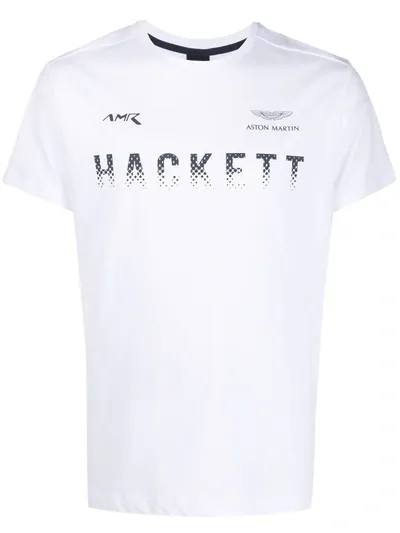 Hackett Logo Print T-shirt In White