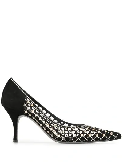 René Caovilla Peonia Cut-detail Pumps In Black