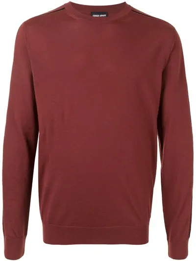 Giorgio Armani Fine Knit Jumper In Red