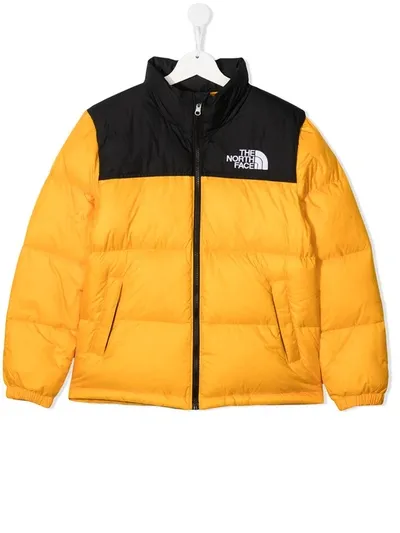 The North Face Teen Padded Funnel-neck Jacket In Yellow