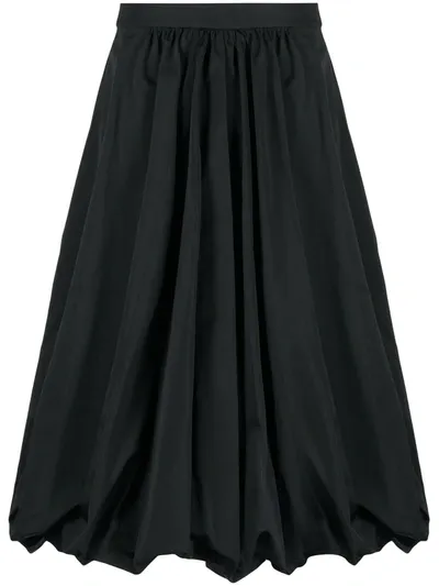 Simone Rocha Bell-shape Mid-length Skirt In Black