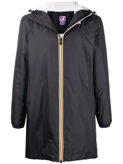 K-way R&d Hooded Padded Parka In Black