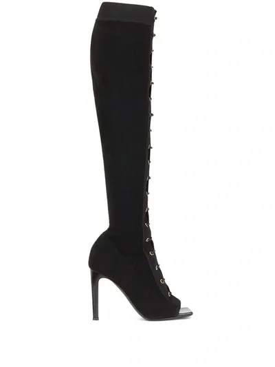 Giuseppe Zanotti Open-toe Boots In Black