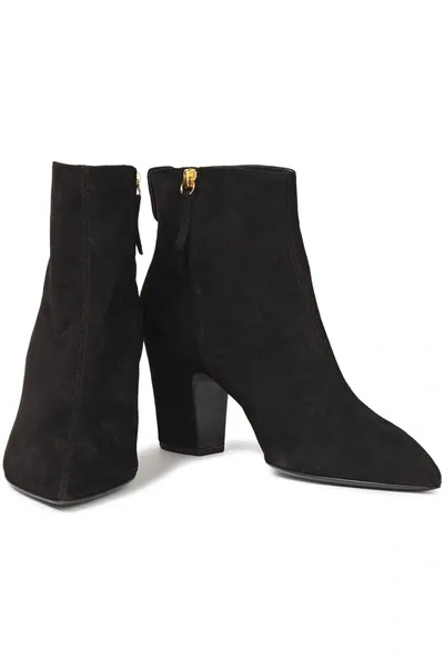 Giuseppe Zanotti Suede Ankle Boots In Black