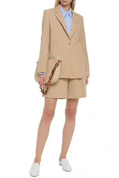 Victoria Victoria Beckham Twill Blazer In Sand