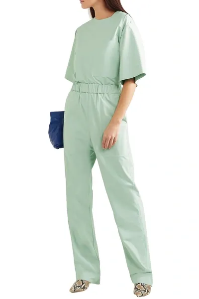 Kwaidan Editions Coated-poplin Straight-leg Pants In Mint