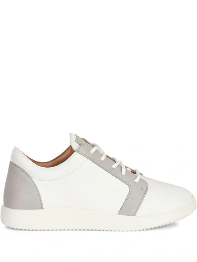 Giuseppe Zanotti Two-tone Detail Low-top Sneakers In White