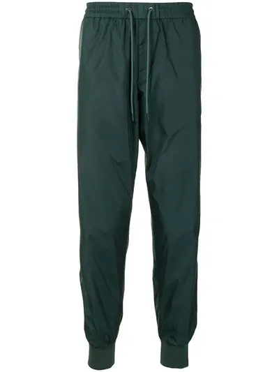 Moncler Tapered Leg Track Pants In Green