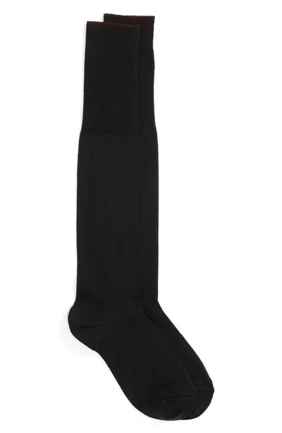 Nordstrom Men's Shop Over The Calf Wool Socks In Black