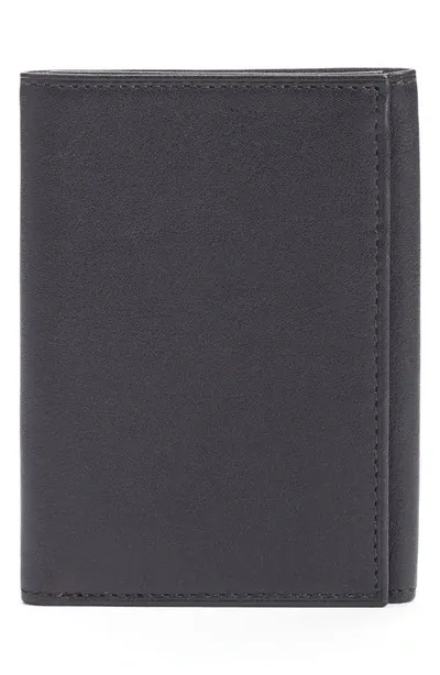 Bosca Leather Trifold Wallet In Black