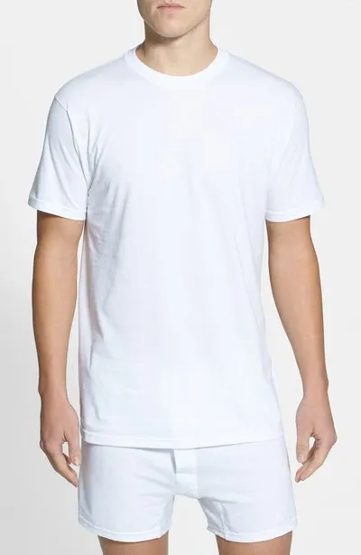 Nordstrom Men's Shop Nordstrom Regular Fit 4-pack Supima® Cotton T-shirts In White