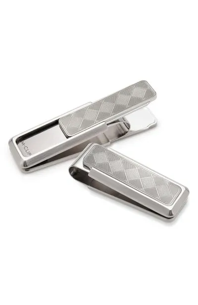 M-clipr Herringbone Money Clip In Etched Herringbone Pattern