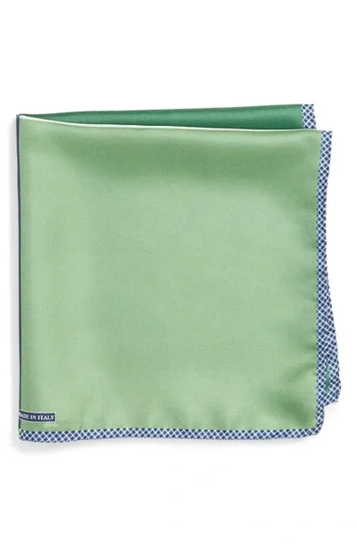 Nordstrom Men's Shop Panel Silk Pocket Square In Green