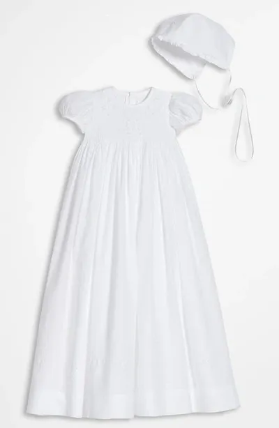 Little Things Mean A Lot Babies' Gown In White