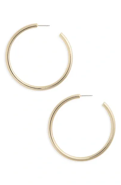 Halogenr Large Sleek Tube Hoop Earrings In Gold