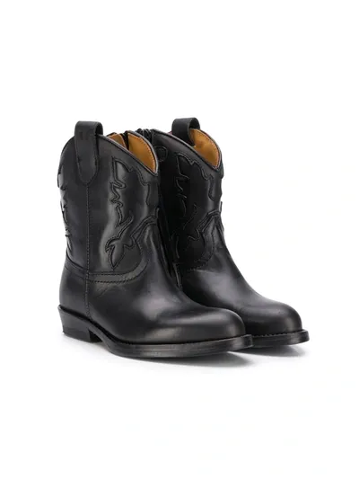 Gallucci Teen Camperos Mid-calf Boots In Black