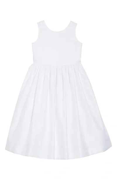 Us Angels Kids'  Sleeveless Fit & Flare Dress In White