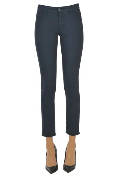 Atelier Cigala's Chino Cotton Slim Trousers In Blue