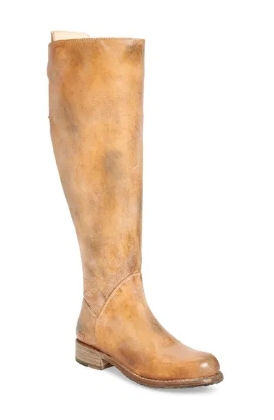 Bed Stu Manchester Over The Knee Boot In Tan Rustic White