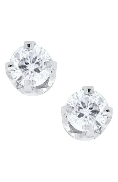 Mignonette Babies'  14k White Gold & Diamond Earrings