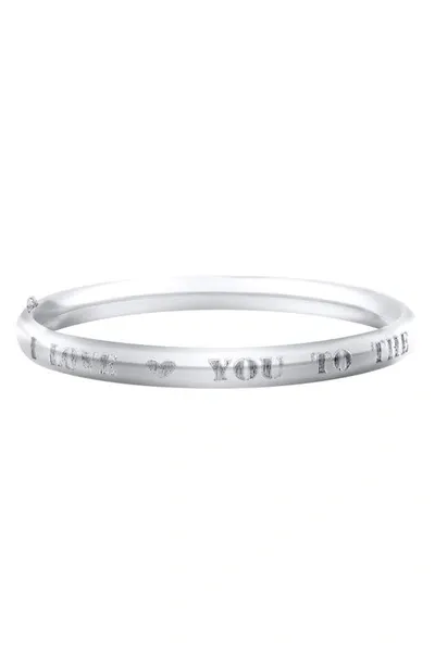 Mignonette Babies' Love You To The Moon And Back Sterling Silver Bracelet