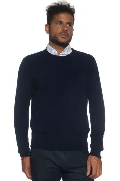 Andrea Fenzi Round-necked Pullover In Blue