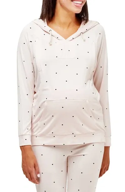 Nom Maternity Women's Simone Jersey Lounge Hoodie In Dots