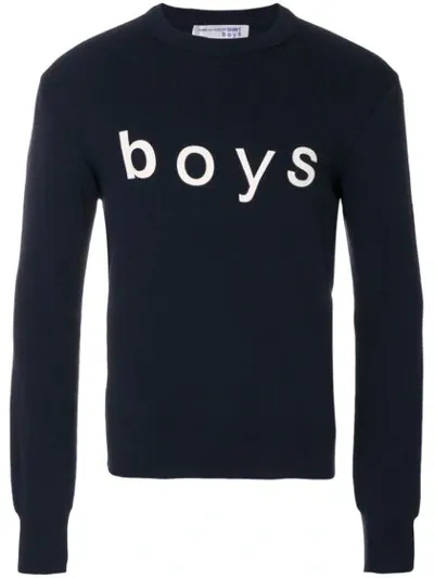 Comme Des Garçons Shirt Comme Des Garcons Shirt Boys Fully Fashioned Crewneck Jumper In Blue