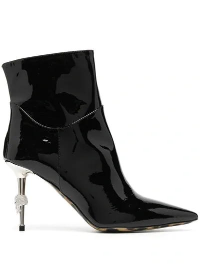 Philipp Plein Skull-heel Ankle Boots In Black