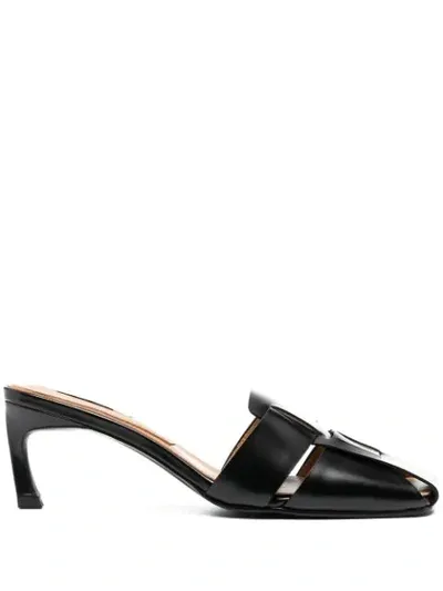 Reike Nen Woven Square-tip Mules In Black