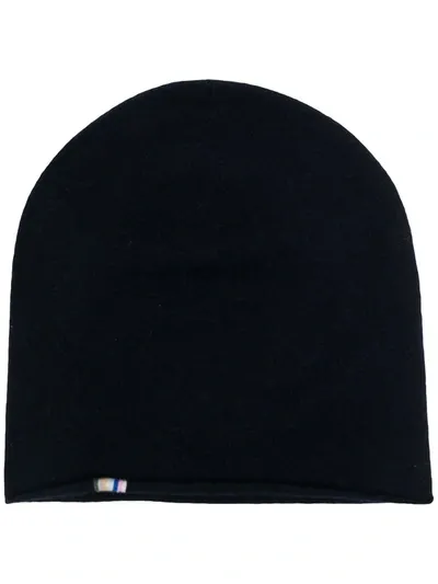 Extreme Cashmere N°34 Bon Grey Cashmere-blend Hat In Navy