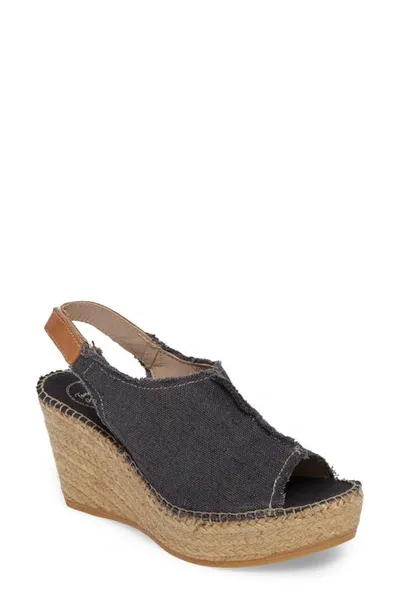 Toni Pons Lugano Espadrille Wedge Sandal In Black