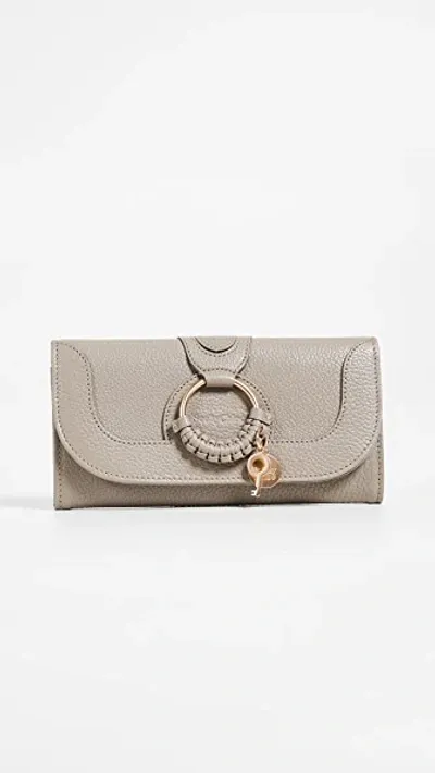 See By Chloé Hana Long Wallet In Motty Grey