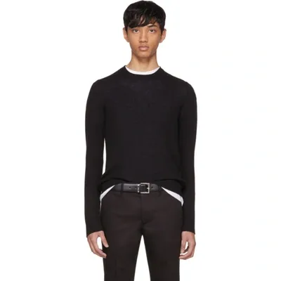 Prada Black Virgin Logo Crewneck Sweater