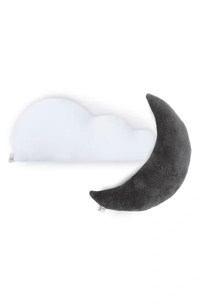 Oilo Kids'  Cloud & Moon Dream Pillow Set In Pewter