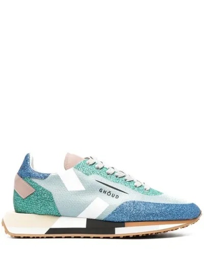 Ghoud Colour-block Panelled Low-top Sneakers In Blue