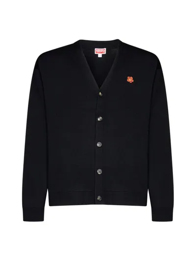 Kenzo Black Tiger Crest Classic Cardigan