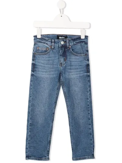 Molo Teen Alon Mid-rise Straight Jeans In 蓝色