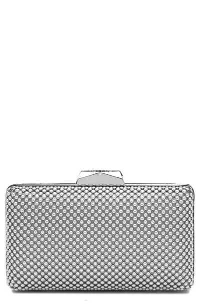 Olga Berg Natasha Mesh Clutch In Silver