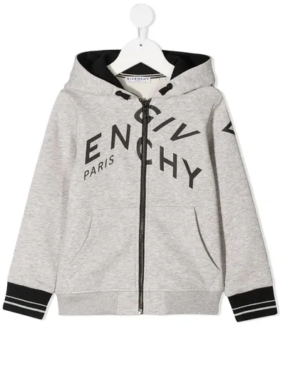 Givenchy Kids' Little Boy's & Boy's Zip Up Hoodie In Grey