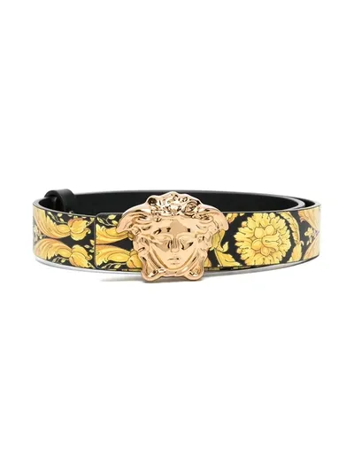 Young Versace Versace Kids Medusa Baroque Belt In Black